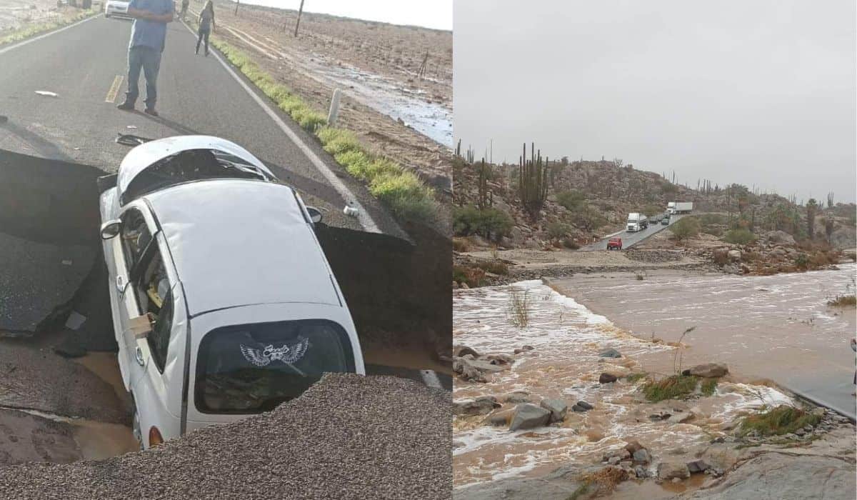 Cierran tramos de la carretera Transpeninsular tras daños por huracán