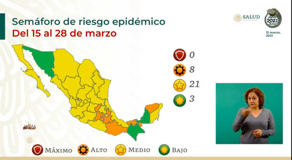 Sonora pasa a color verde en el semáforo de riesgo epidémico