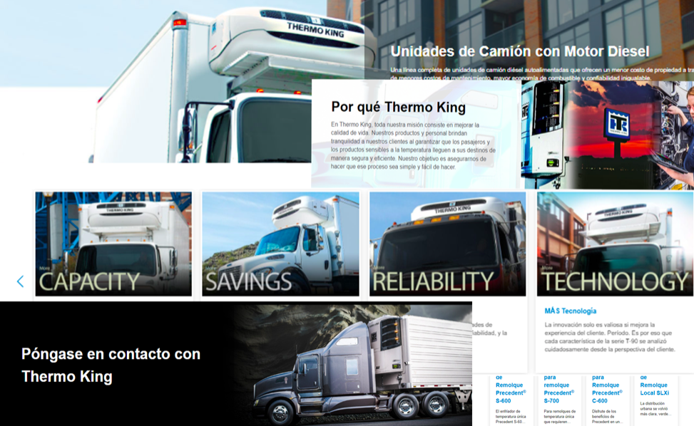 Thermo King estrena sitio web y redes sociales en español