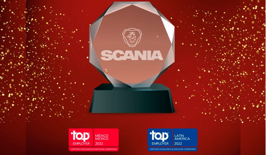 Scania México, reconocida como Top Employer 2022