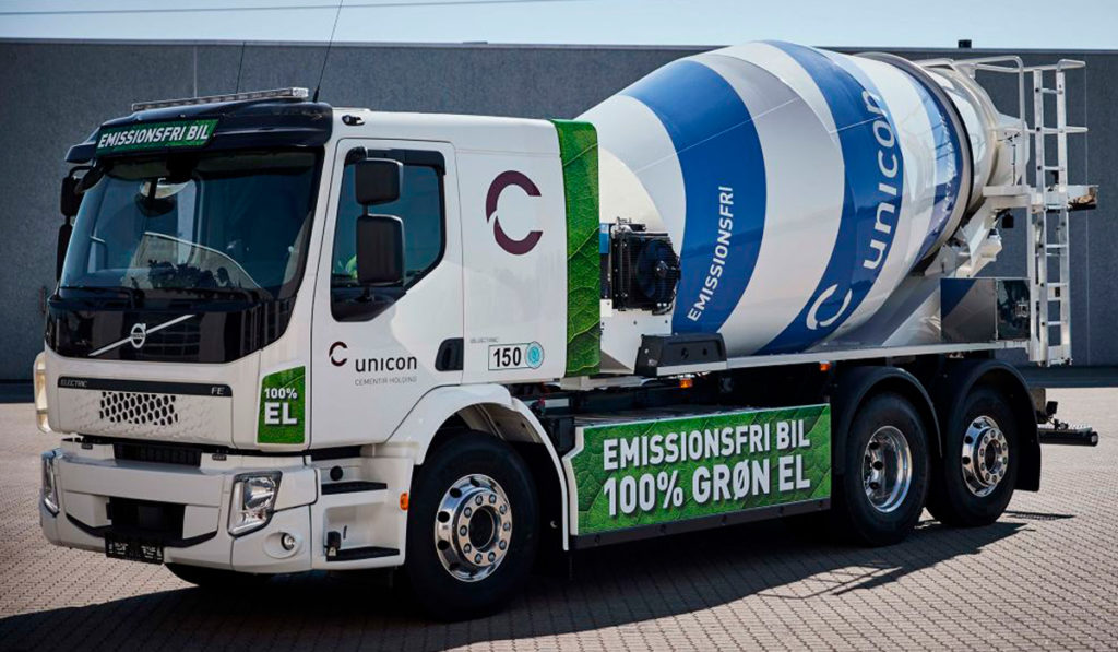 Volvo Trucks alista 11 ollas revolvedoras eléctricas en Dinamarca