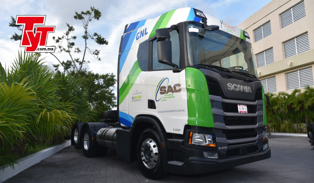 SAC estrena el primer camión a gas natural licuado de Scania México