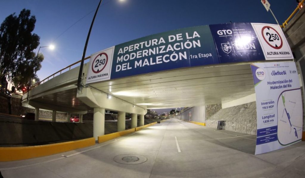 Guanajuato abre a la circulación del Malecón del Río