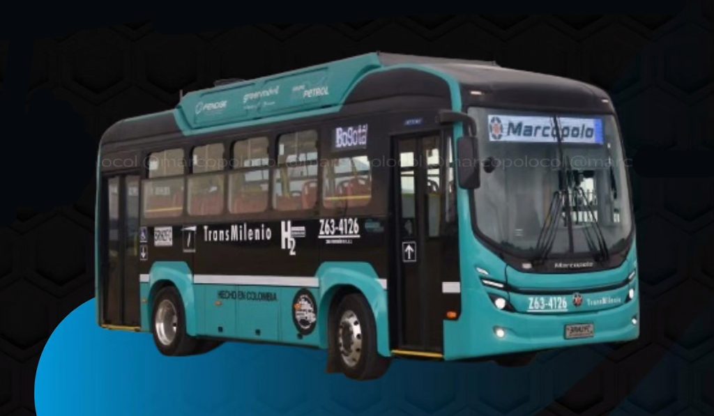 Marcopolo presenta en Colombia su bus integral de hidrógeno