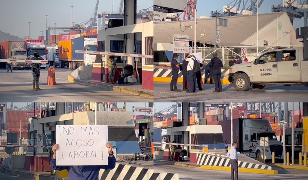 ¡Paro en el Puerto de Manzanillo! Trabajadores de Aduanas bloquean accesos para la carga 
