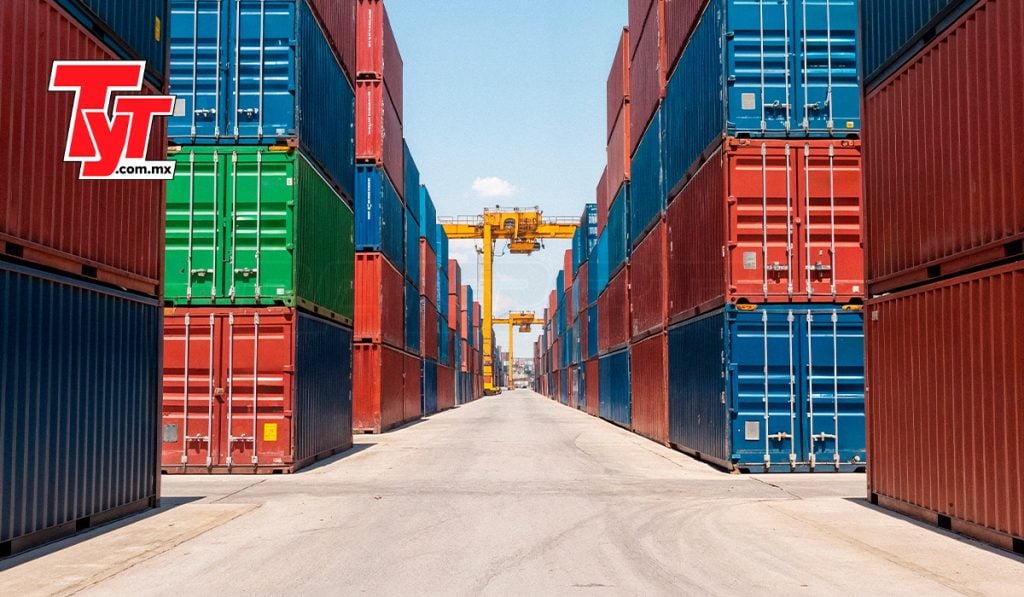 Movimiento de contenedores en puertos