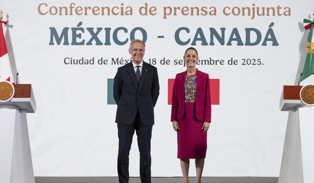 Sheinbaum y ministro de Canadá
