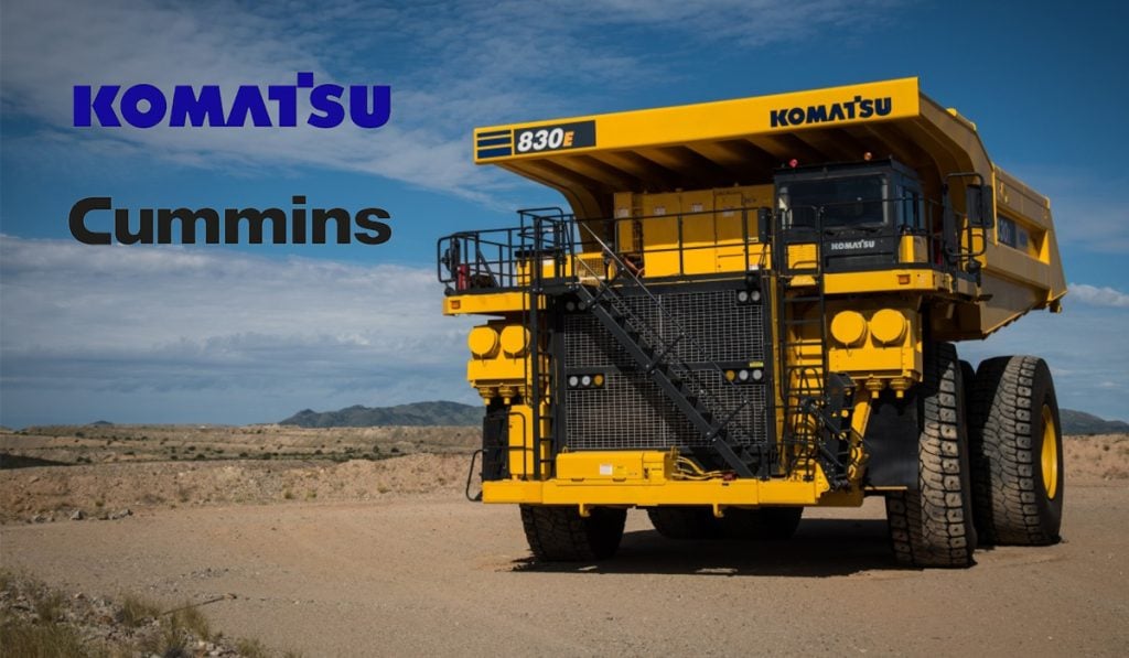 Cummins y Komatsu, juntos en el desarrollo de sistemas de propulsión híbridos para minería