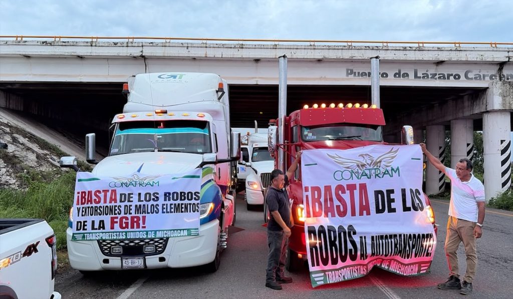 protesta transportistas Michoacán